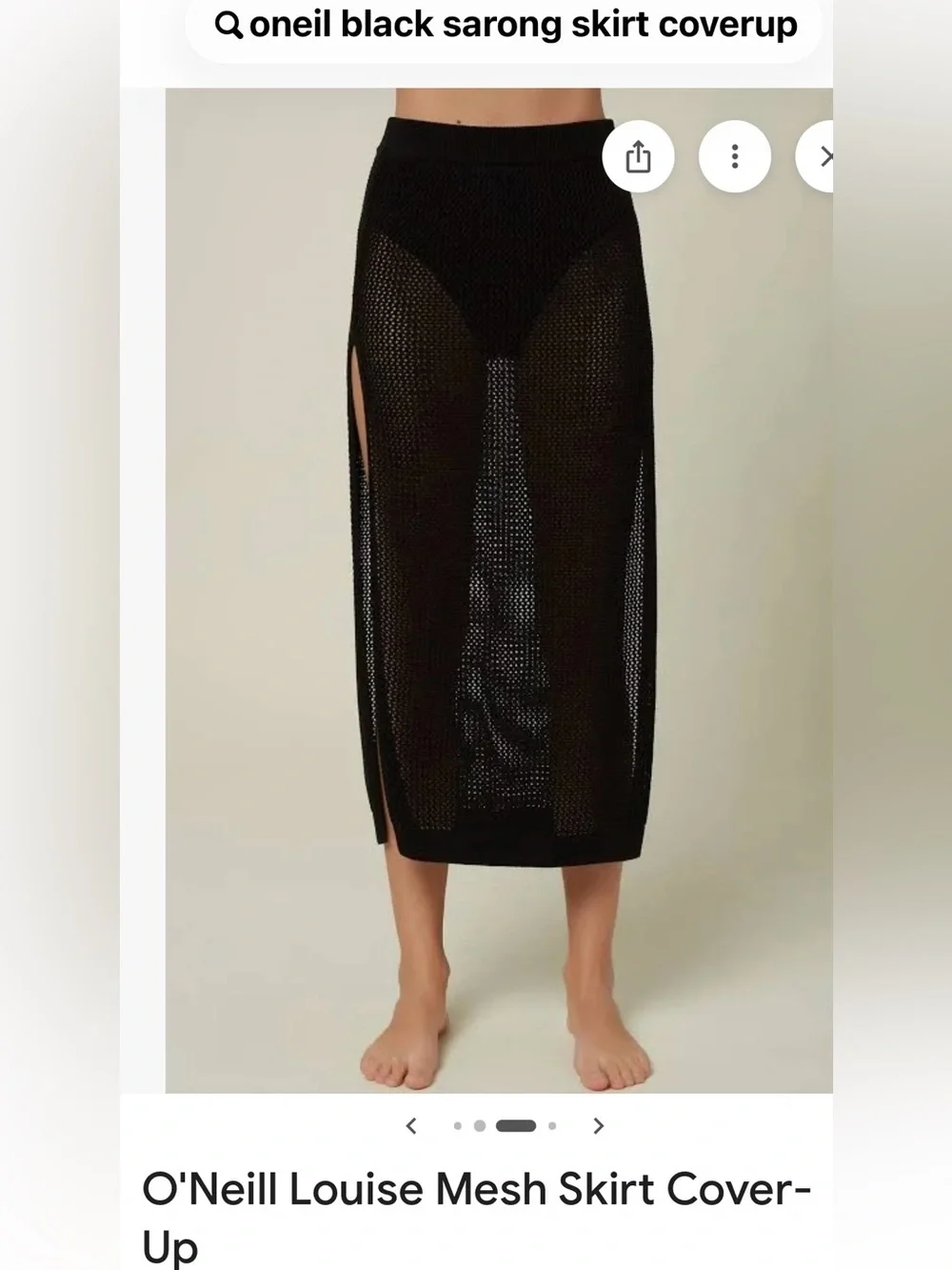 O’Neil nwot black knit sarong skirt coverup